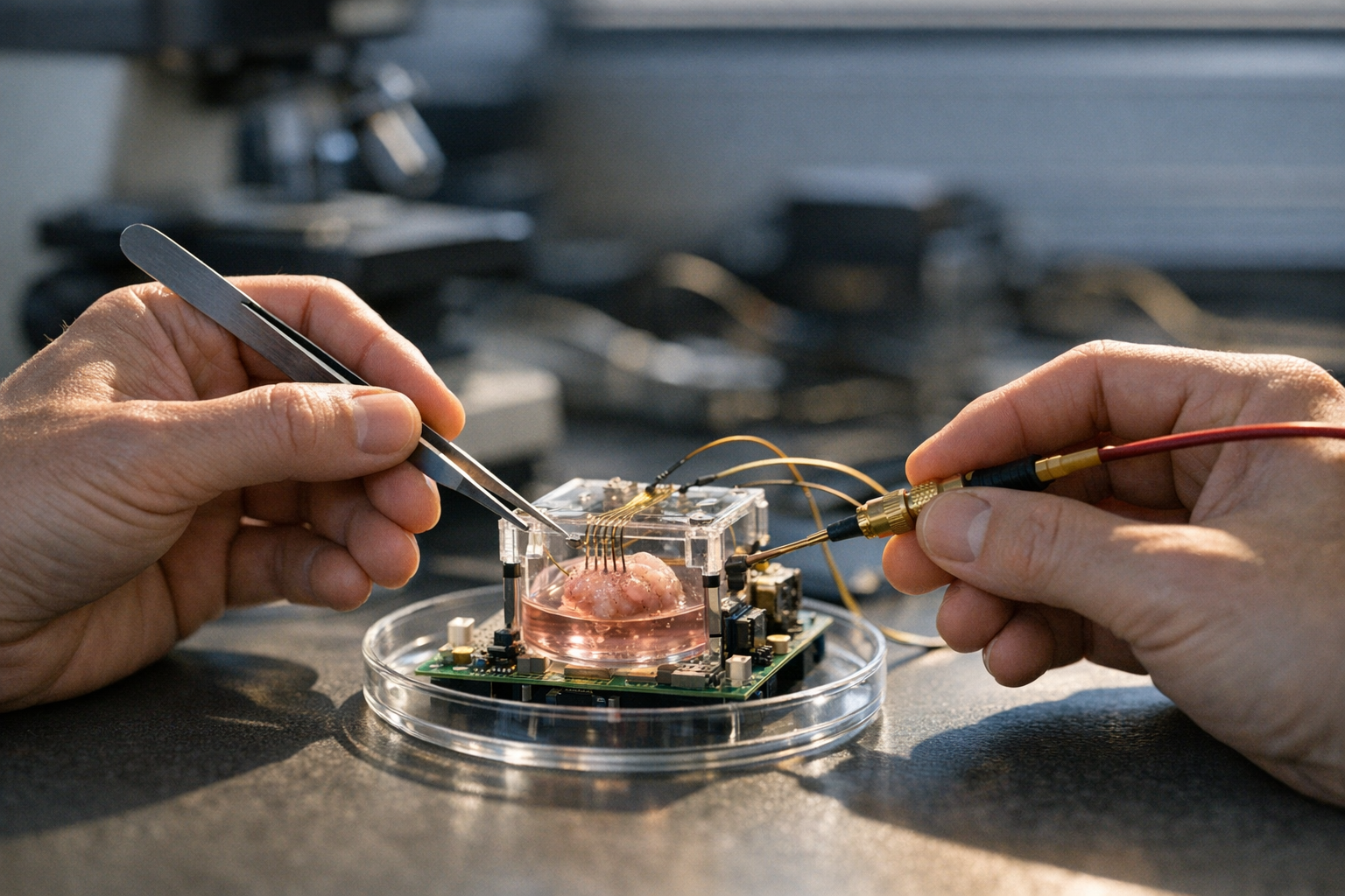 How Living Brain Cell Devices Differ From Silicon, in the context of new 3d device harnesses living brain cells.