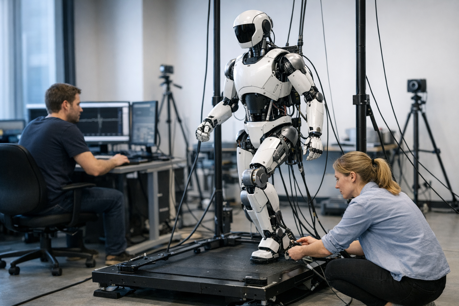 Core Biomechanics Behind Robot Walking and Balance, in the context of humanoid robot locomotion and balance control systems.