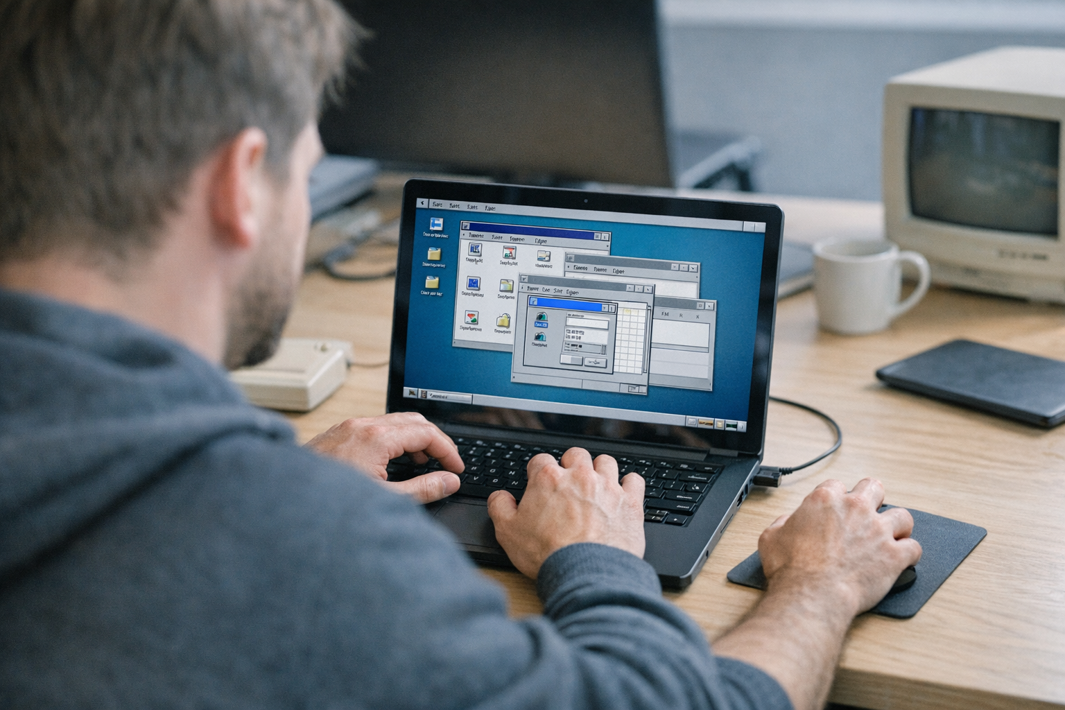 Why Developers Are Rebuilding Classic OS Interfaces, in the context of show hn remade my blog windows 31.